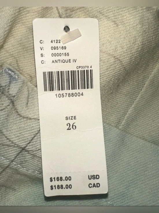 Anthropologie High-Rise Slouch Wide-Leg Map Pattern Jeans Women’s 26 Brand New - Picture 4 of 4